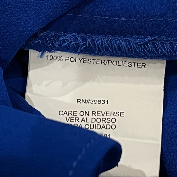 EUC MY MICHELLE Pretty Blue, Zipper Accented High/Low Tunic - Picture 3 of 13